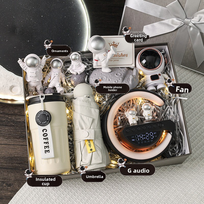 Bluetooth Speaker with Digital Thermos Gift Set