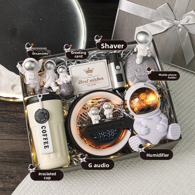 Bluetooth Speaker with Digital Thermos Gift Set