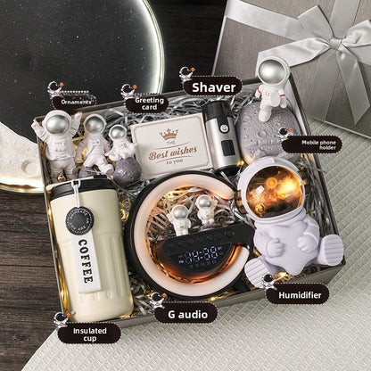 Bluetooth Speaker with Digital Thermos Gift Set