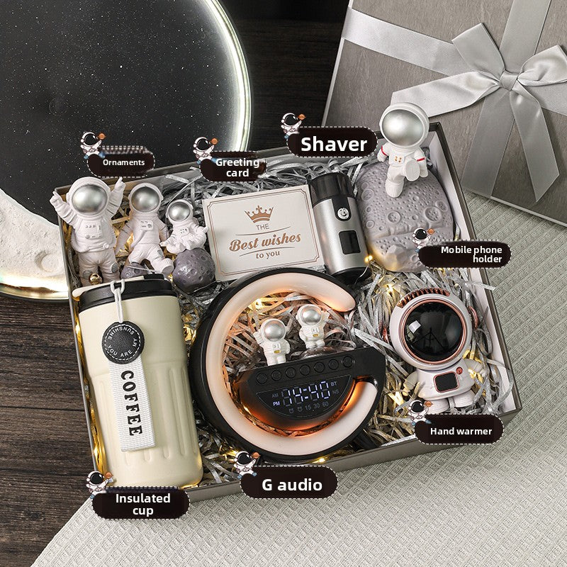 Bluetooth Speaker with Digital Thermos Gift Set