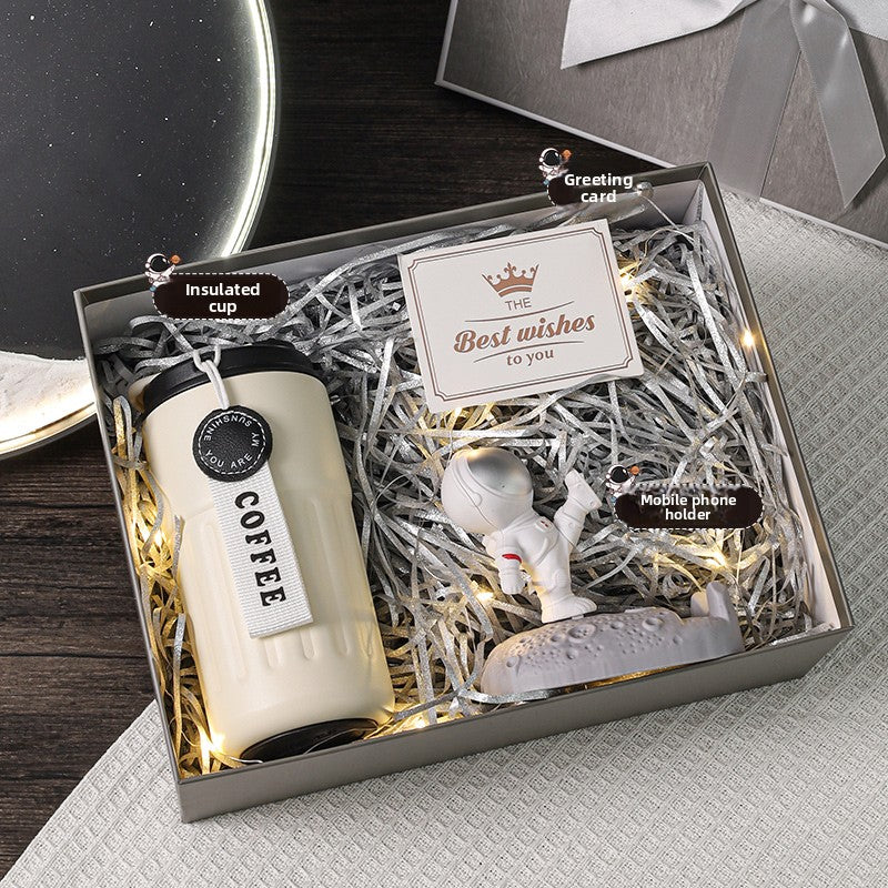 Bluetooth Speaker with Digital Thermos Gift Set