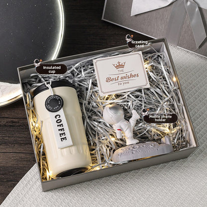 Bluetooth Speaker with Digital Thermos Gift Set