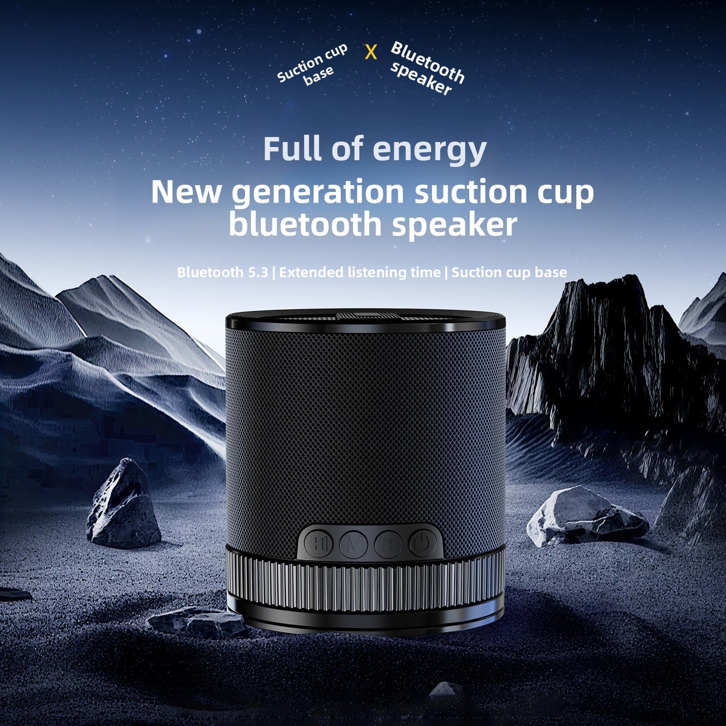 Bluetooth speaker with household suction cup design