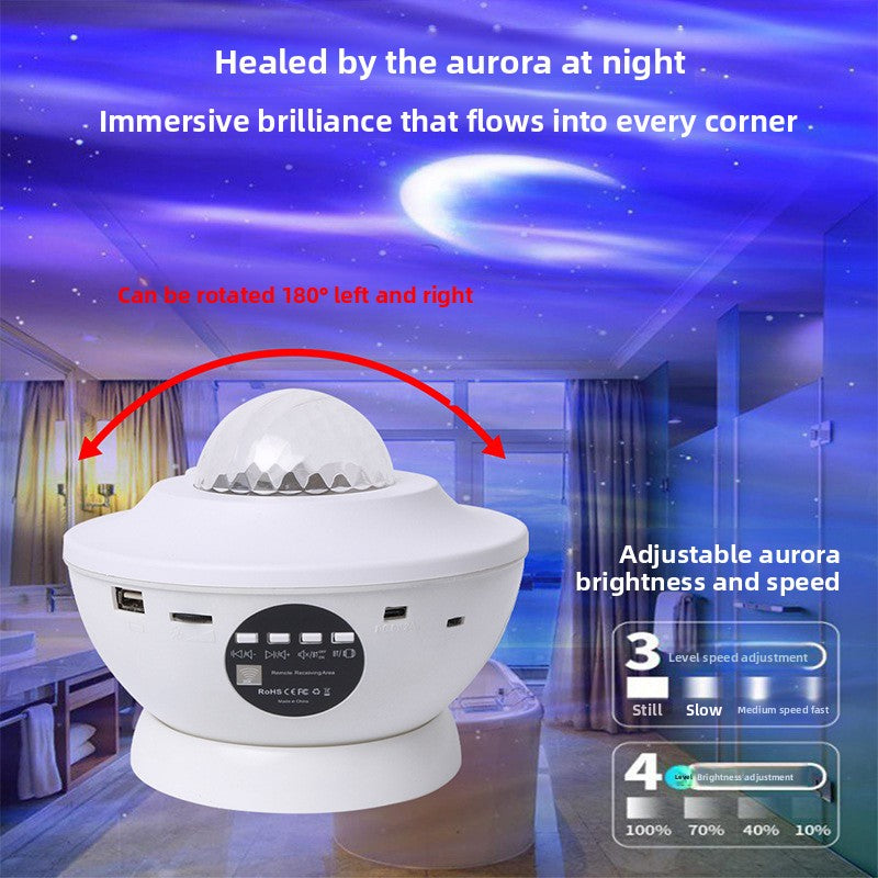 Bluetooth Star Projector Night Light with Speaker
