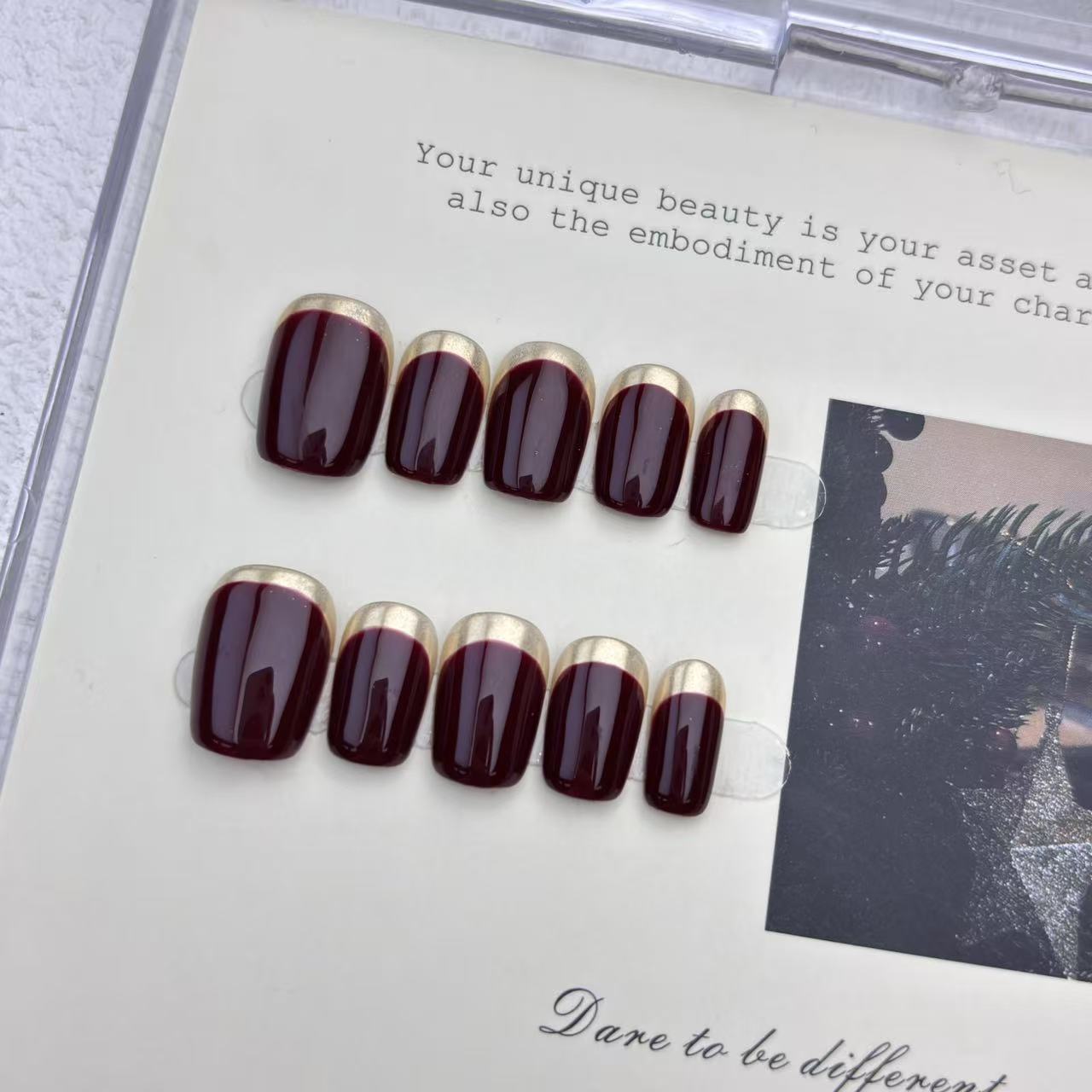 Blush-style short wearable nails