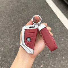 Moonlight Silver Red Leather Strap