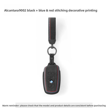BMW Suede Leather Key Fob Cover Case