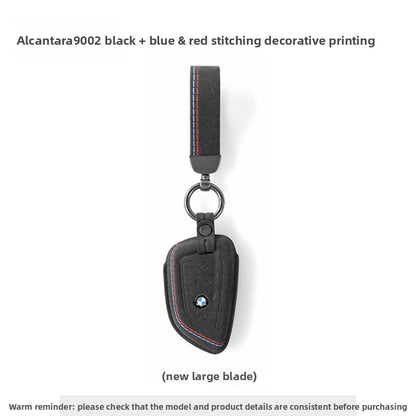 BMW Suede Leather Key Fob Cover Case