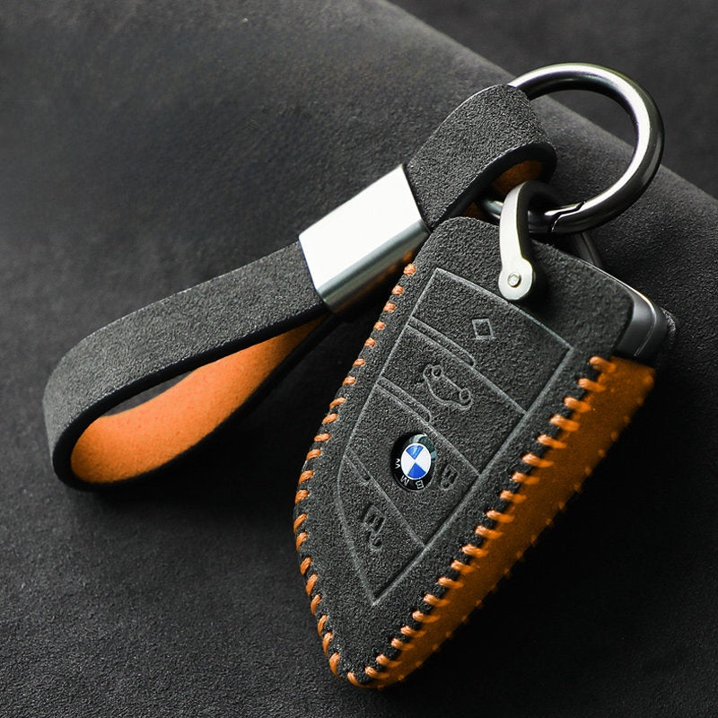 BMW Suede Leather Key Fob Cover