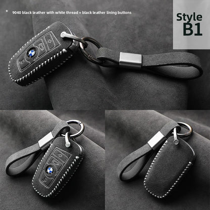 BMW Suede Leather Key Fob Cover