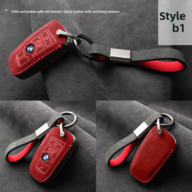 BMW Suede Leather Key Fob Cover