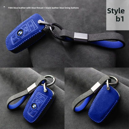 BMW Suede Leather Key Fob Cover