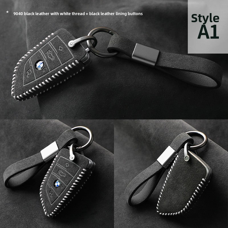 BMW Suede Leather Key Fob Cover