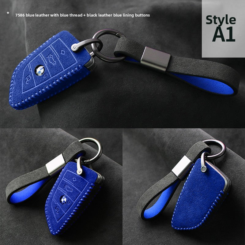 BMW Suede Leather Key Fob Cover