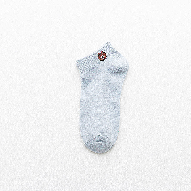 Boat socks bear ankle socks