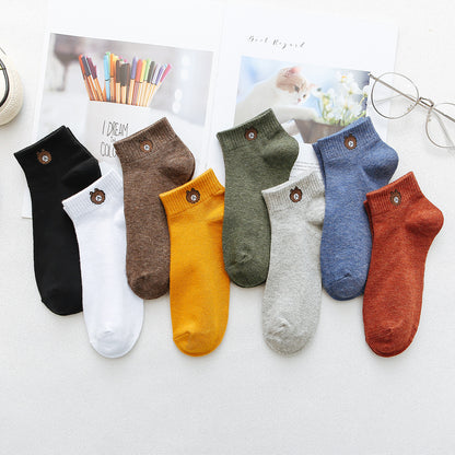Boat socks bear ankle socks