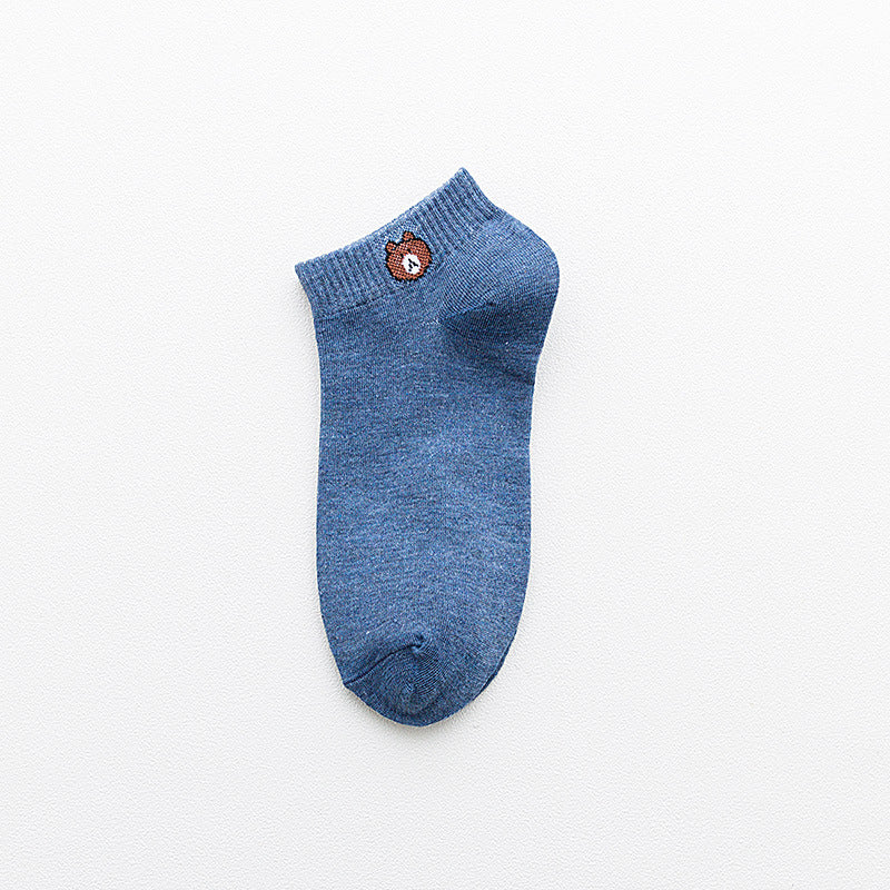 Boat socks bear ankle socks