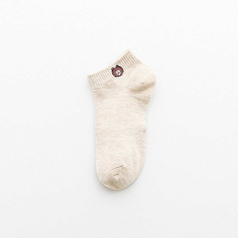 Boat socks bear ankle socks
