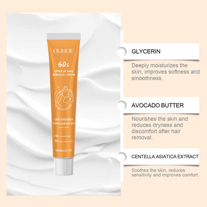 Body and face hair removal cream, gentle armpit hair removal cream