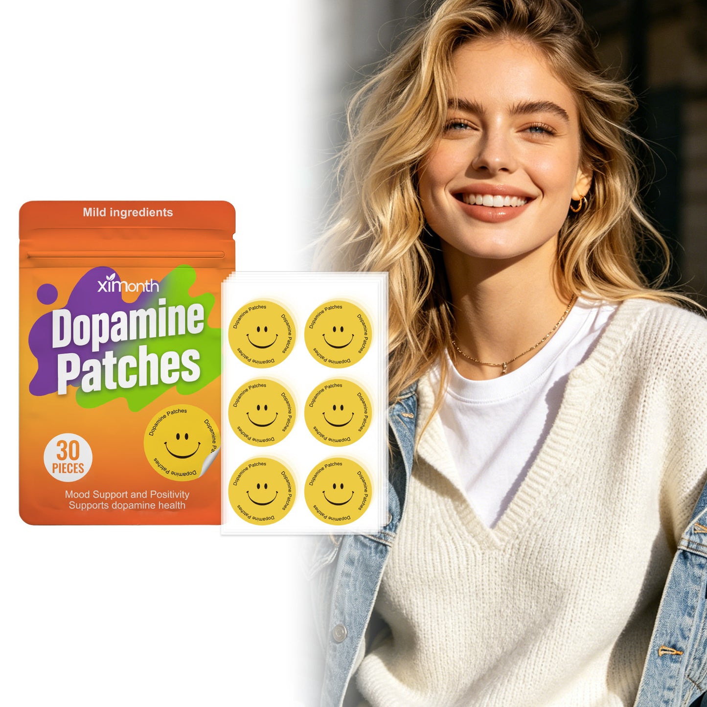 Body Care Patches, Gentle Formula, Daily Use to Enhance Concentration