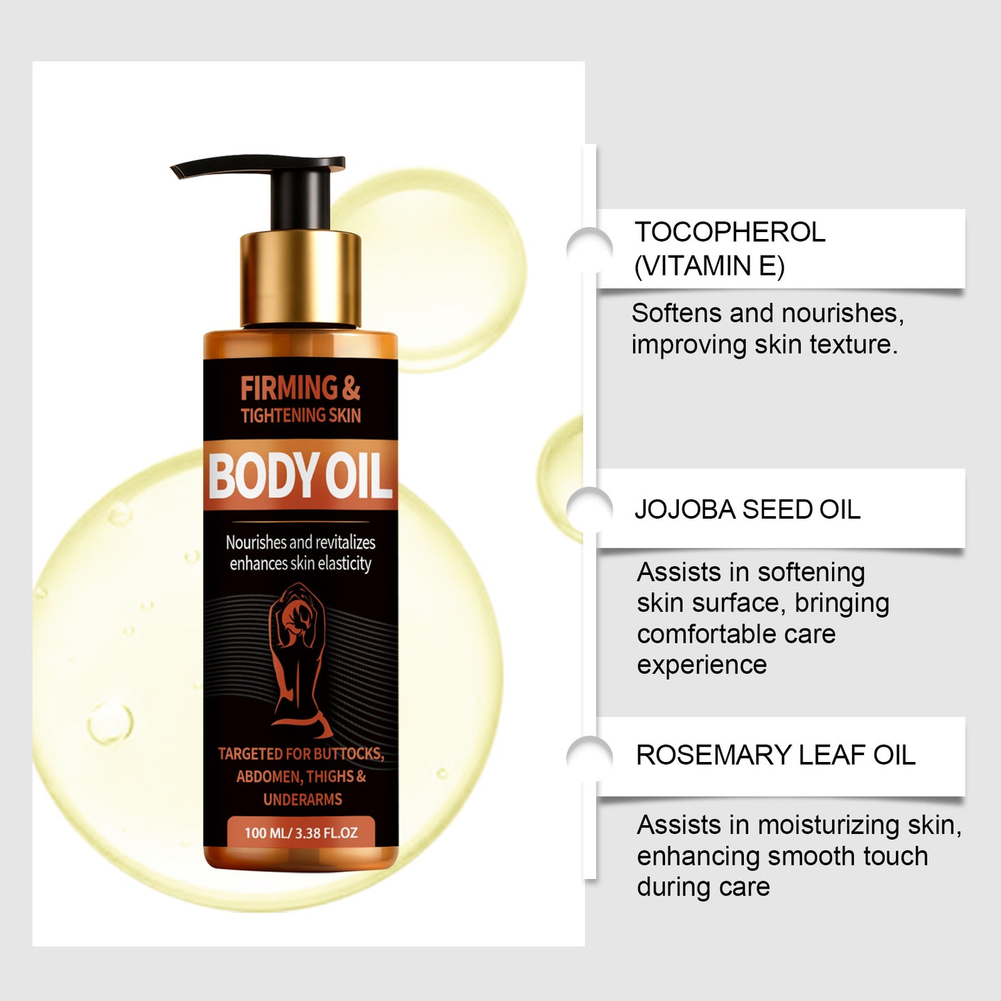 Body Essence Oil for Moisturizing and Skin Nourishment