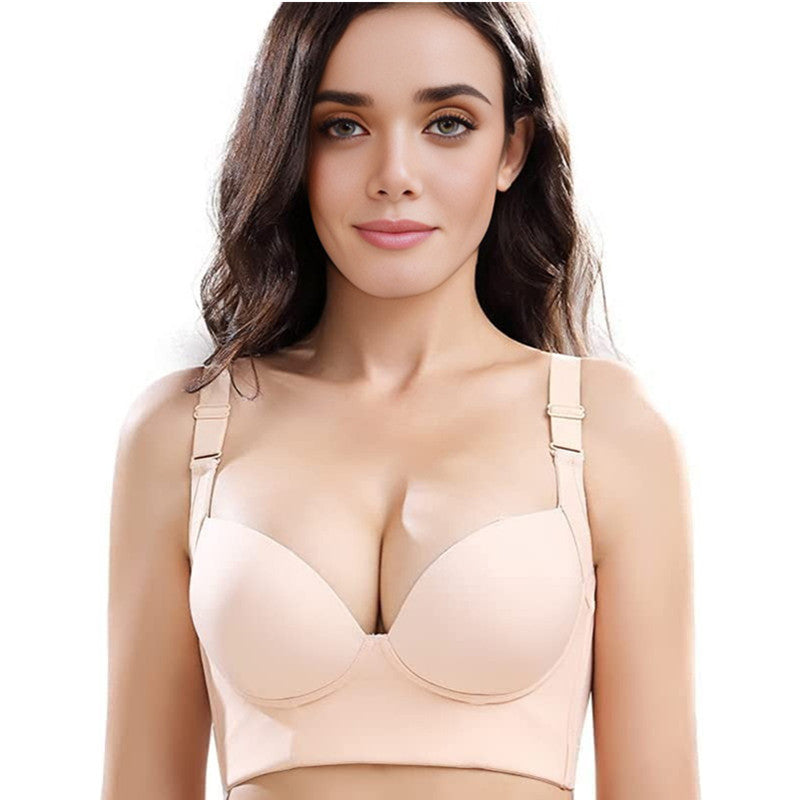 Body-shaping and back-shaping bra