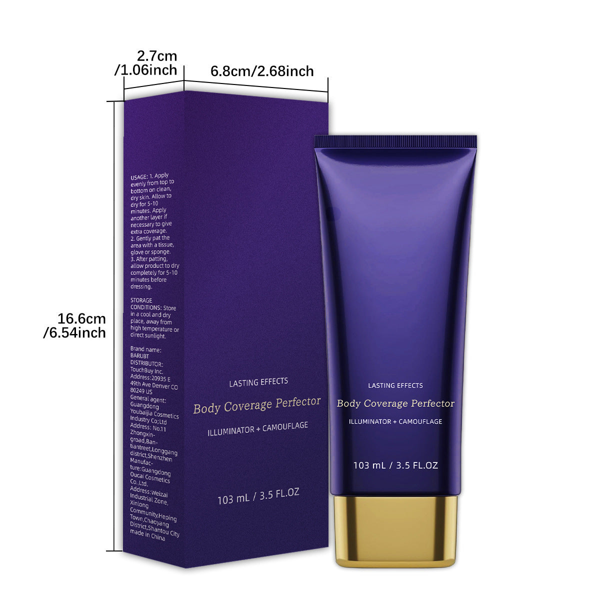 Body Tattoo Concealer Cream with Brush