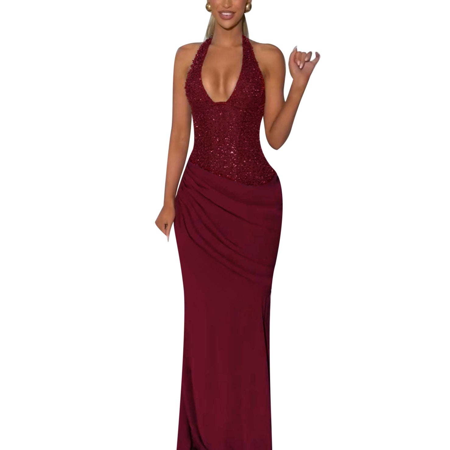 Bodycon Wrap Neck Dress