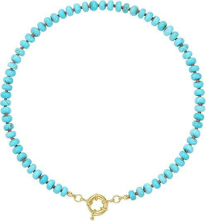 Bohemian Colorful Natural Stone Beaded Necklace