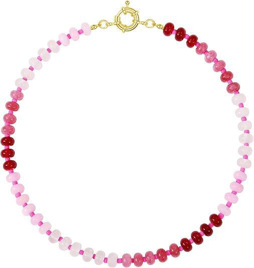 Bohemian Colorful Natural Stone Beaded Necklace