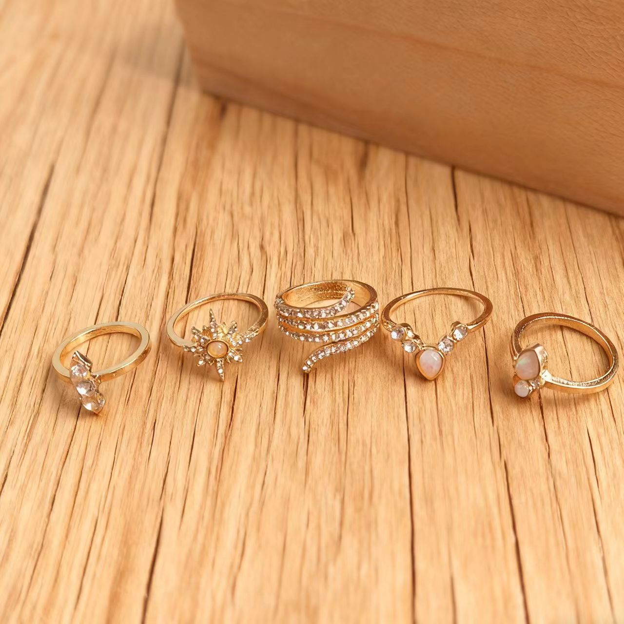 Bohemian Diamond Ring Set