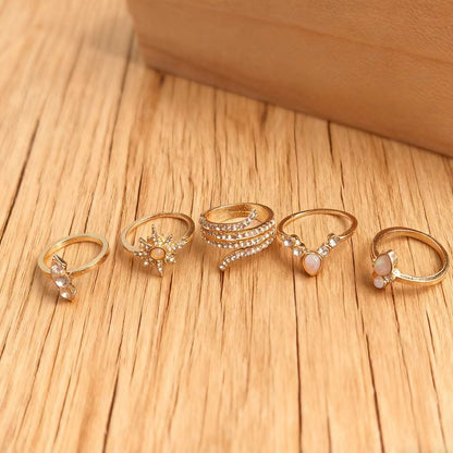 Bohemian Diamond Ring Set
