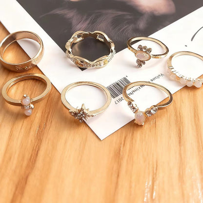Bohemian Diamond Ring Set