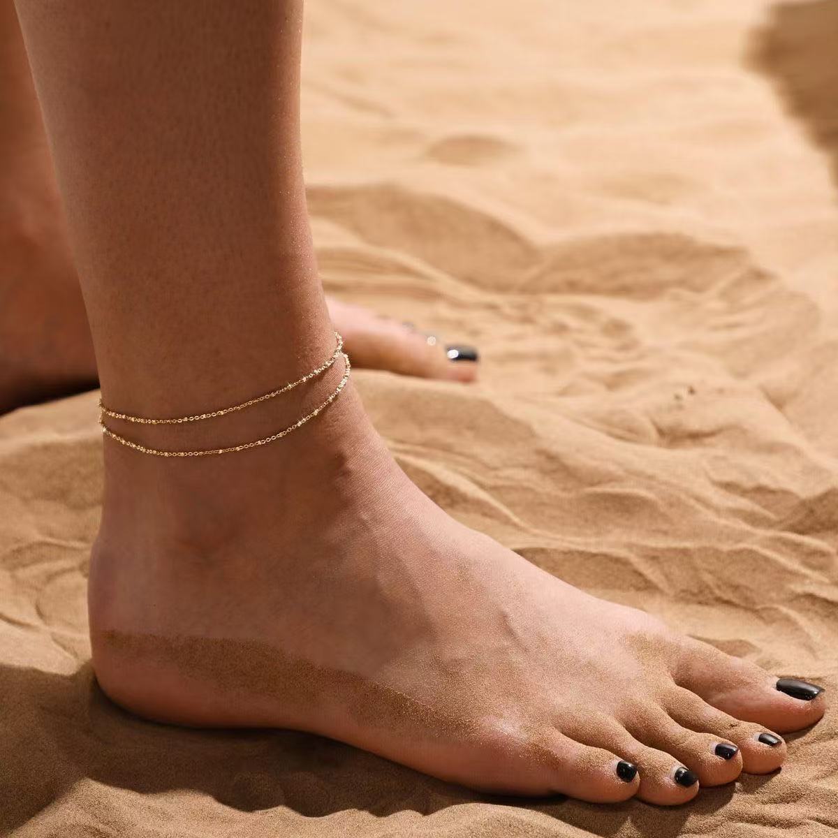 Bohemian Double Layer Anklet for Women