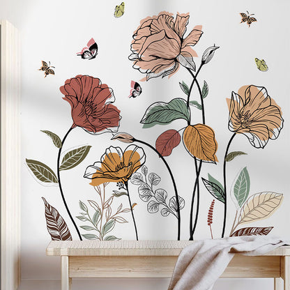 Bohemian floral wall sticker