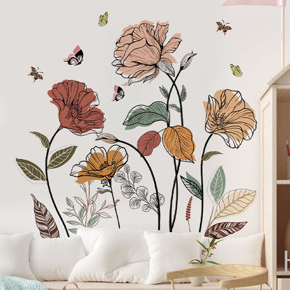 Bohemian floral wall sticker