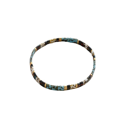 Bohemian Geometric Glass Bead Bracelet