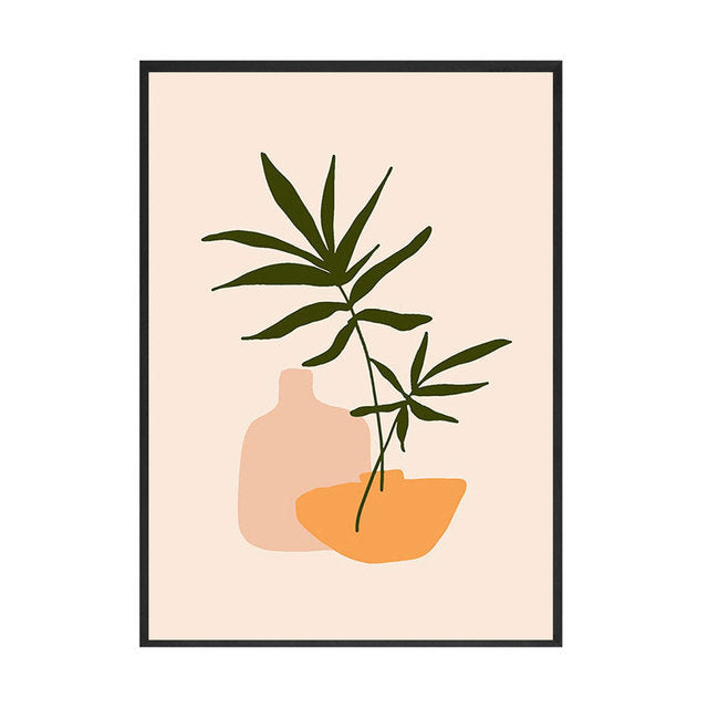 Bohemian Girl Plant Canvas Wall Art