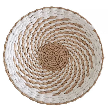 Bohemian Hand-Woven Straw Wall Decoration Plate