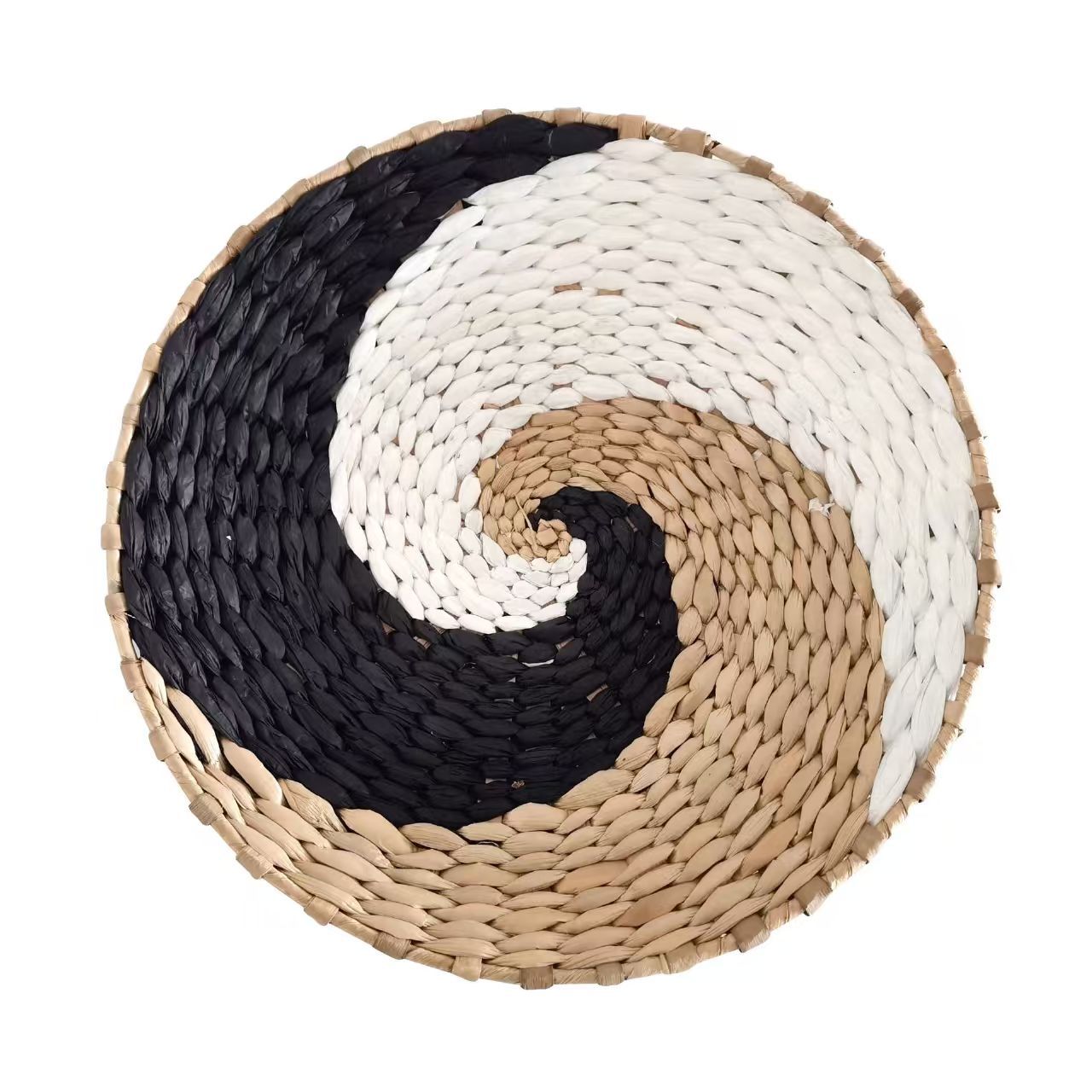 Bohemian Hand-Woven Straw Wall Decoration Plate