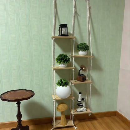 Bohemian Hand-Woven Wall Storage Rack