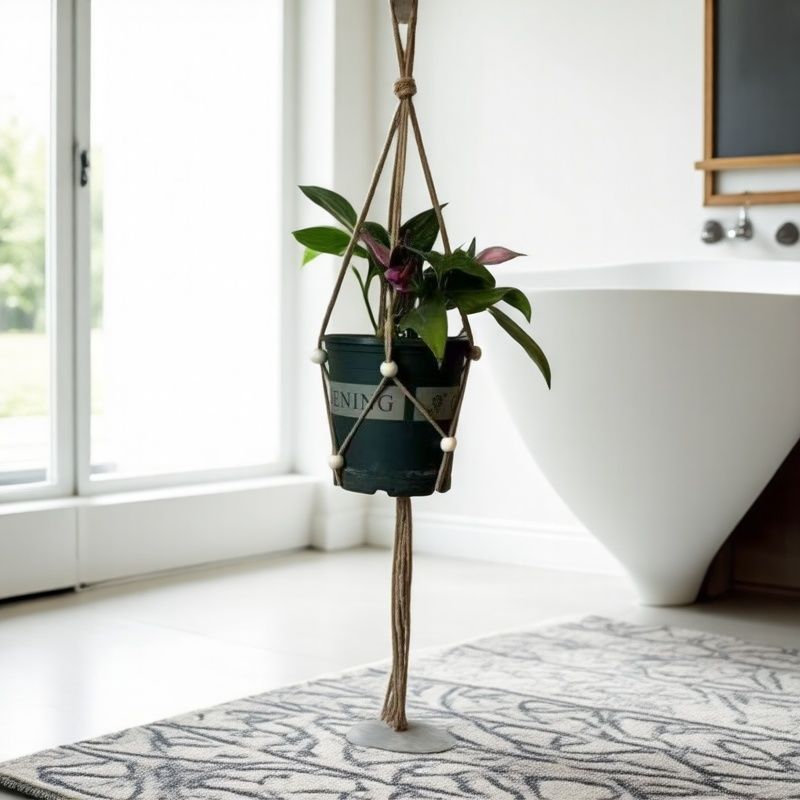 Bohemian Handwoven Cotton Plant Hanging Rope