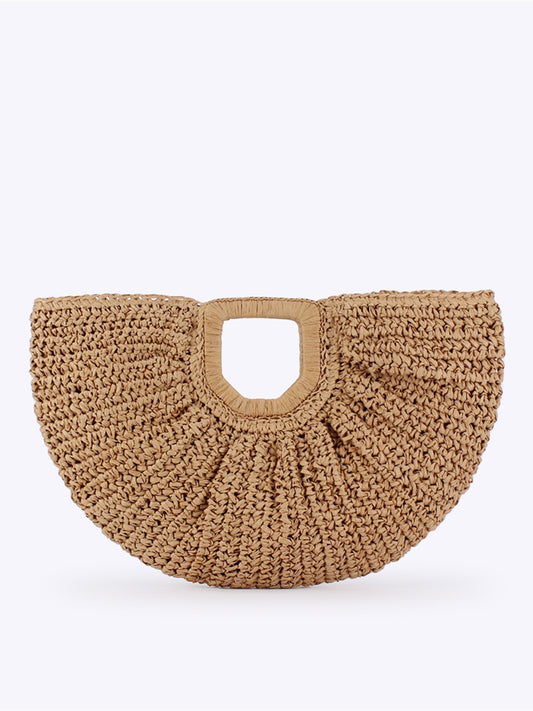 Bohemian Moon Shape Hand-Woven Women Bag