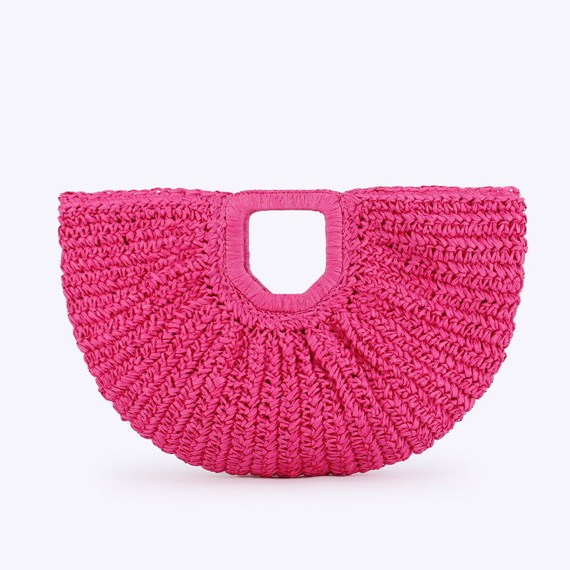 Bohemian Moon Shape Hand-Woven Women Bag