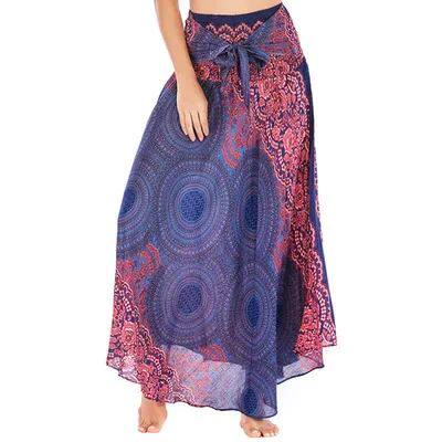 Bohemian Pleated Flared Dress
