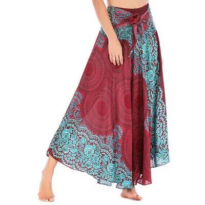 Bohemian Pleated Flared Dress
