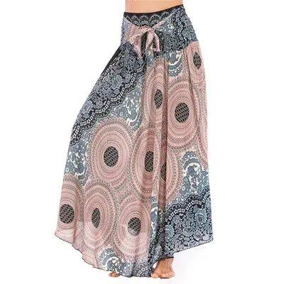 Bohemian Pleated Flared Dress