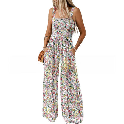 Bohemian Print Strap Jumpsuit