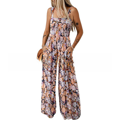 Bohemian Print Strap Jumpsuit