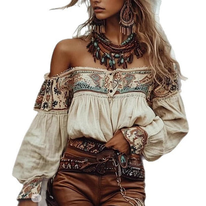 Bohemian Print Women Shirt